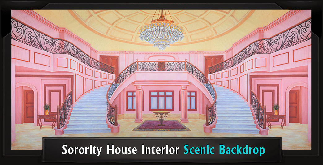 Sorority House Interior Professional Scenic Backdrop
