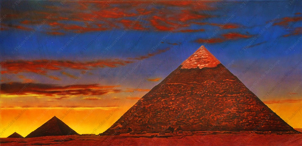 Pyramids At Sunset