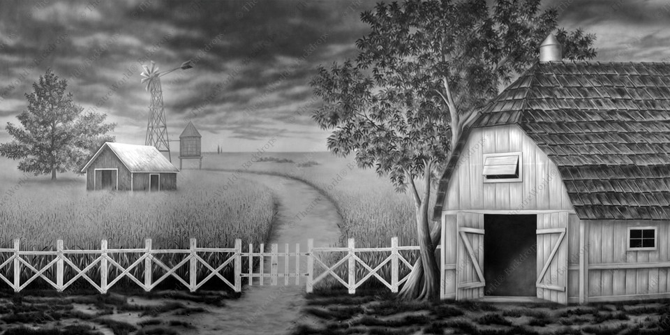 Black and White Prairie Farm