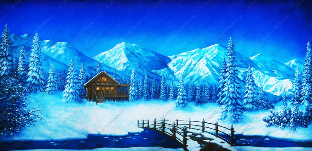 Winter Mountain Log Cabin