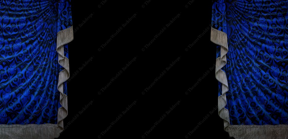 Victorian Royal Blue Curtain Legs
