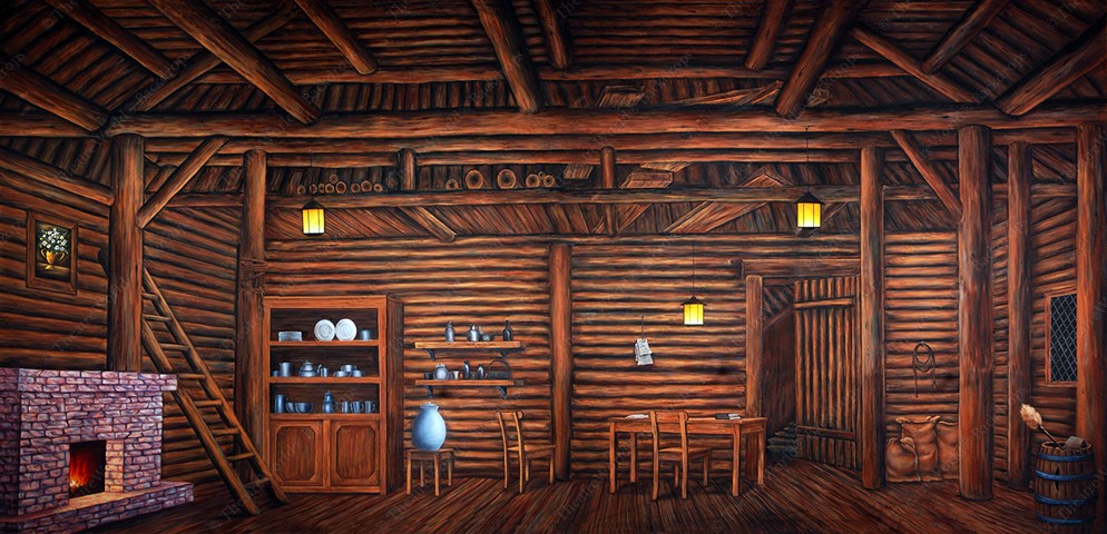 Old World Cottage Interior - B