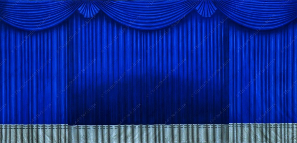 Royal Blue and Silver Drapes