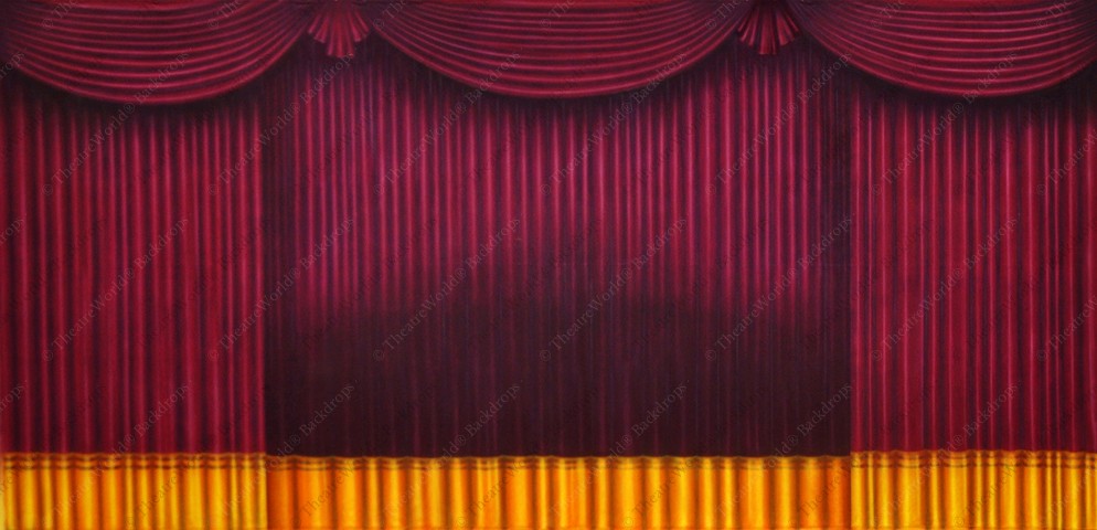 Burgundy and Gold Drapes