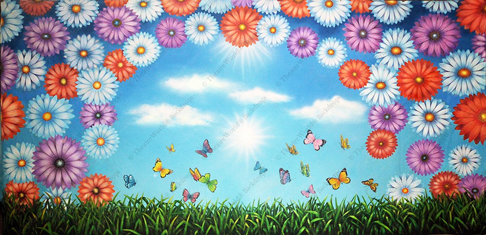 Daisies and Flowered Grass - B
