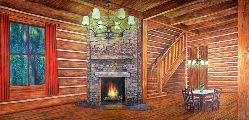 Rustic Living Room Interior